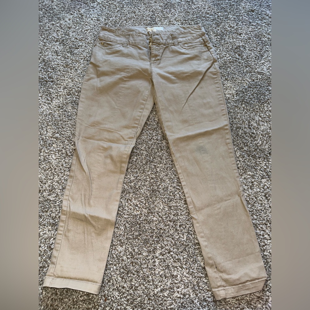 Michael Kors classic khaki cropped pant